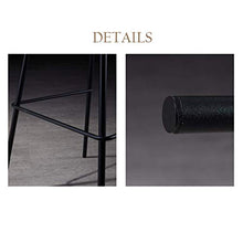 YUBINjiubadeng Sgabello da Bar 25 / 29inch contatore Altezza Bar Stool Sedia d'Epoca in Pelle Sgabello con Schienale Alto Sunken Sedile Pianale da Cucina Bistro Cafe Bar Max.carico 440lb