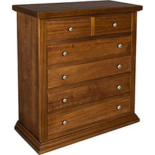 Dmora Comò cassettiera 4 cassetti + 2 cassettoni, Legno, Marrone, 120 x 88 x 55 cm