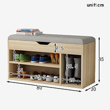 YANG Shoe Rack Bagagli Cassa di Legno Change Scarpe Panca for spogliatoi Bagno Imbottiti poggiapiedi casa Pouf Ottomana, Carico Massimo 300kg