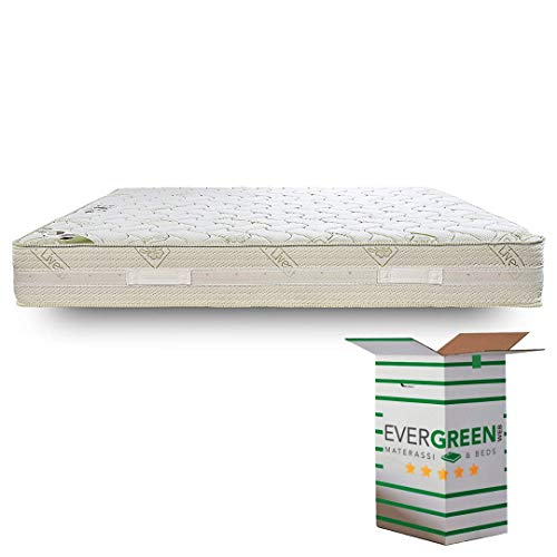 EvergreenWeb - Materasso Matrimoniale 160x190 a Molle INSACCHETTATE Indipendenti e Memory Foam Med Alto 23 cm Ortopedico Lastra 7 Zone Extra Comfort Rivestimento Tessuto Anallergico Silver - Offerta