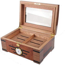 SHAOXI Vassoio di Cenere di Sigaro Igrometro e umidificatore Storage Box - Portatile Universale Estraibile Cigar Box Valigia