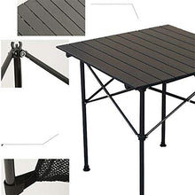 N / B Tavolo, Tavolo in Alluminio, Tavolo Pieghevole da Esterno, Luce, Resistente all'Usura, AntiGraffio, Resistente, con cestello per stoccaggio, Adatto per Giardino all'aperto