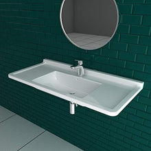 Duravit Starck 3 - Lavabo per mobili, larghezza 105 cm, con 1 foro per rubinetto, con protezione contro troppopieno, lavabo, lavabo, con materiale di fissaggio per montaggio a parete