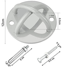 PERFETSELL Gancio per Soffitto Anelli Yoga Gancio TRX per Soffitto Supporto Ancoraggio di Soffitto Anelli da Ginnastica Yoga gancio sacco boxe per Allenamento in Sospensione Diametro 12CM