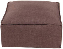 CLP Pouf Cuscino da Terra Nantes in Velluto O Stoffa I Puff Poggiapiedi Design Rettangolare con Piedini I Altezza 30 CM, Colore:Marrone, Materiale:Stoffa