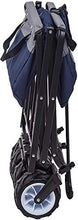 NJYT Giardino Carrello con 4 Ruote Heavy Duty Pieghevole Pull Wagon Handcart Carrello Pieghevole Giardino Trasporto Carrello Pieghevole Portatile Beach Camping Carrello (Color : Blue)