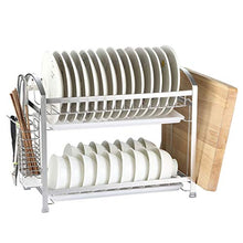 &ripiano di stoccaggio Scaffali da cucina in acciaio inossidabile, Organizzatore da cucina Struttura for ripiani Scodella in acciaio Scolapiatti Scaffale for piatti da cucina Scaffale Unità-2 Strati S