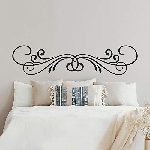 T-MK388 - Adesivi per testiera del letto, 33 x 140 cm, colore: Nero