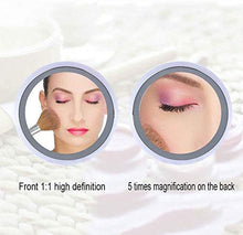 Specchio per il Trucco a Parete da 7 Pollici Trucco per Trucco a vanità 5 X 5 ingranditore (Color : Silver, Size : 7 Inches 5X)