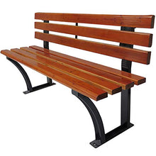GaoF Panca per Uso Domestico Panchina per Il Tempo Libero da Giardino per Esterni, Sedia in Legno anticorrosivo Superficie per terrazza Panca con Schienale, Sedia in ghisa Piede