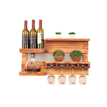 Wine rack- Stoccaggio A Parete Per Uso Domestico, Portabottiglie In Legno Massello, Vetro A Sospensione Ad Alta Capacità