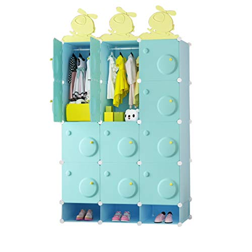 Guardaroba Bambini Semplice Panno di plastica Assemblea Armadio Economico Semplice Letto Moderna Armadio XINYALAMP (Color : B)