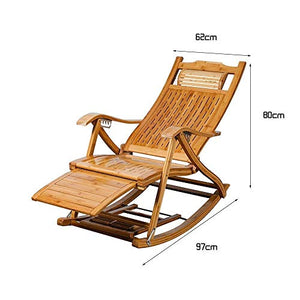 FACAZ Lettini Prendisole reclinabili Pieghevoli, Sdraio per Uso Domestico in bamb霉 Adatto per Patio sulla Spiaggia