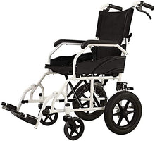 Sedia A Rotelle Pieghevole Forniture Mediche per Sedia A Rotelle Leggera - Schienale E Braccioli Imbottiti - Braccioli Rimovibili | Poggiapiedi Regolabili | Nero A