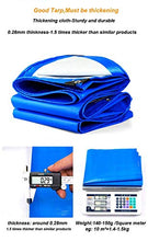 sknonr Telo Resistente Telo PE Spesso Telo Impermeabile Blu Telo di Copertura di qualità Premium for Campeggio all'aperto (3 x 4 m) 9 ft x 13 ft