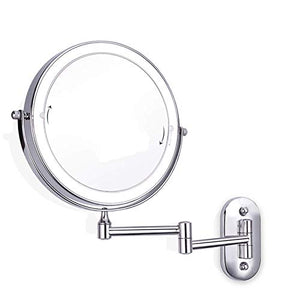 Specchio, Specchio da Bagno con luci a LED a Parete, Specchio per Il Trucco di vanità Touch Screen con ingrandimento 10x, Specchio da Barba Girevole a 360 ° e allungabile, Specchio cosmetico per Spa
