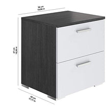 Marchio Amazon - Movian, comodino a 2 cassetti in stile moderno, modello Kolva, 37,7 x 44,5 x 47 cm, colore grigio