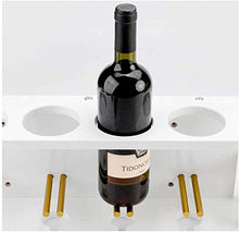 Porta Vino A Parete Scaffale Legno Porta Vino Porta Bottiglie E Vetro - Portabottiglie Da Parete Che Può Contenere 4 Bottiglie Di Vino Rosso E 4 Bicchieri