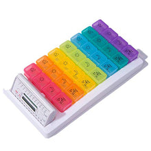 Kempp Organizzatore Digitale per Pillole, Organizer per Dispenser di scatole per Pillole, Sistema per scatole Pillole di Grande capacità, distributore Automatico di Pillole, Timer con allarmi Timer