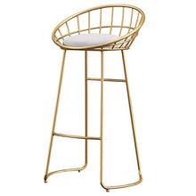 LWW Sgabelli, Cucina e Colazione Sgabello Dining Chair Contatore Bar Bar Sgabello Alto Trucco Sgabelli Contemporanea Nordic Imbottiti,Gold-2,70 cm