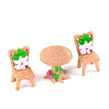 QULONG Ornamenti da Giardino Mini Adorabili sedie da Tavolo per Esterni Set Artigianato in Resina Ornamenti paesaggistici in Miniatura Decor