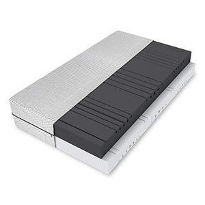 Materasso FDM Space 120x200 in schiuma HR ad alta resilienza e schiuma poliuretanica 7 zone differenziate Altezza 20 cm Rigidità H3 H4 Oeko-Tex adatto a chi soffre di allergie Rivestimento lavabile