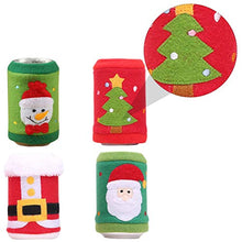 Cabilock 4 Pezzi di Birra di Natale Lattina di Raffreddamento Maniche Morbide Isolate Riutilizzabili Drink Coolies Decorazioni per Feste di Natale Forniture con Motivo Pupazzo di Neve