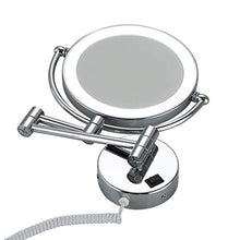 DJY-JY Specchio cosmetico Vanity LED trucco specchio 20,3 cm Bagno Bellezza Specchio da parete pieghevole doppio 3 volte ingrandimento specchio da parete bagno (colore : argento, dimensioni: 8" 3X)