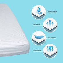 Ti TIN | Coprimaterasso Culla Bebé 100% Cotone | Coprimaterasso Regolabile Impermeabile e Traspirante con Elastico |100% Poliuretano Federa in Spugna Antibatterico | Culla 60x120 cm
