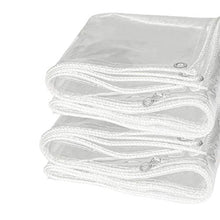Trasparente Telone Telo da Esterno,Copertine del Foglio di Terra Pellicola Plastica A Prova di Vento,Impermeabile Balcone All'aperto Tenda da Sole,Occhiello,Antipioggia,450g/M²(1.1x3.9m/3.6x12.8ft)