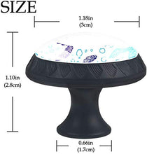 Acquerello Blu Viola Sea Turtle Marine Pomelli per Porta Set di 4 Pomelli per Mobili Manopole per Cassetti Cucina Armadio Vetro