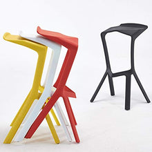 LWW Sgabelli, Bar sgabelli di plastica sedia cucina Tavolo e sedie Piano Protector modo di personalità,Giallo