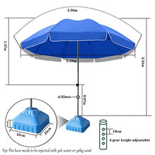 JPENG Ombrellone da Giardino Ombrellone Rotondo Outsunny Ombrellone Parasole da Esterno per Il Cortile, Tavolo, Mercato, Giardino, Terrazza e Piscina,Base Inclusa