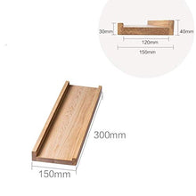RCLD Una partizione Tastelesshlr-Mensola di Legno Solido Legno di Blocco specifico Riferimento Taglie visualizzazione Bookshelf Superficie Liscia Staffa di Legno, Materiale: Quercia (Size : 300mm)