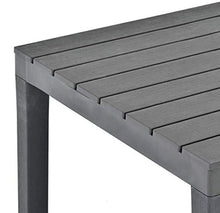 Tomaino Tavolo da Giardino Quadrato in plastica Effetto Legno 78 x 78 x 72h cm (Antracite)