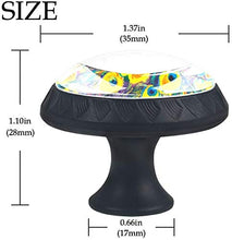 Pavone Colorato Pomelli per Porta Set di 4 Pomelli per Mobili Manopole per Cassetti Cucina Armadio Vetro