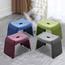 FSYGZJ Poggiapiedi Sgabello Sgabello Sgabello Sgabello in plastica Sgabello Quadrato per Uso Domestico Cambia Scarpe Piccola Panca Sedia da Soggiorno Sgabello Antiscivolo per Bagno per Adulti (Colo