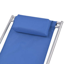 vidaXL Sedie Sdraio Reclinabili 2 pz Blu Acciaio 69x61x94cm Lettino Prendisole