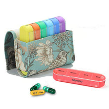 QQDL - Portapillole, portapillole, da viaggio per 7 giorni, con 4 scomparti, organizer portatile per pillole, scomparto per pillole e medicinali, per uso quotidiano e in viaggio