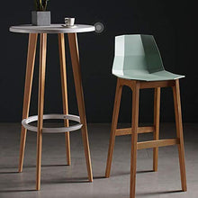 XIAOQIAO Sgabelli da Bar, sgabelli Alti ad Altezza Fissa 79 cm, Materiali in PP rispettosi dell'ambiente e Gambe durevoli in Legno massello, sedie da Cucina per la Colazione
