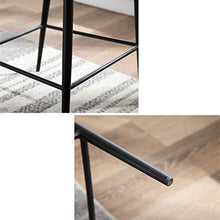 YS Sedia Sgabello da Bar Sedile Bar, Schienale Alto da Pranzo con Struttura in Metallo Sedile Creativo per il Tempo Libero,Nero