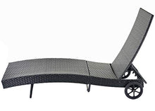 Mendler Lettino Regolabile da Esterno HWC-D80 polyrattan Antracite con Cuscino Beige