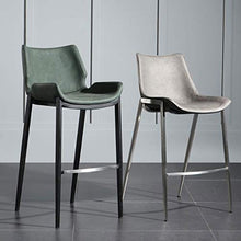 LXYPLM Sgabello Sedie Bar Barstools Sedie in Ferro battuto banco Bar, Cucina Pub caffè in Stile ozio Creativo Alti sgabelli industriali con Schienale Arredo Bar Cucina (Color : Gray)