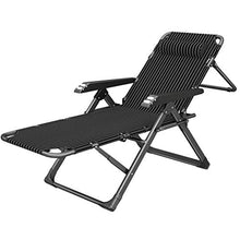 Sywlwxkq Sedia Relax da Ufficio per Balcone Sedie da Esterno Resistenti Nere reclinabili per Giardino Esterno Prato Campeggio, poltrone reclinabili Pieghevoli per Soggiorno Balcone Comfort