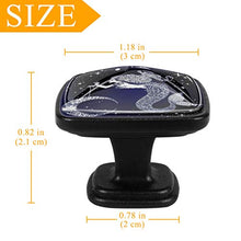 Sirena della luna Pomelli per Porta Set di 4 Pomelli per Mobili Manopole per Cassetti Cucina Armadio Vetro