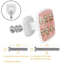Animale pigro 4 PCS Pomelli per Porta, Pomolo per Mobile, Pomelli per Mobili con Viti, Maniglia per Armadietto, Pomelli per Porta, Pomelli per Cassetti per Porta, Armadio, Cassetto e Credenza