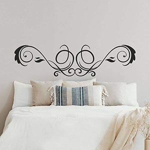 T-MK336 - Adesivi per testiera del letto, 36 x 140 cm, colore: Nero