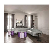 Kartell Colonna Sgabello, Tecnopolimero termoplastico colorato in Massa, Viola, 34.5 x 46 cm