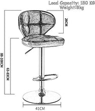Posto a sedere Sedia alta Sgabello Sgabelli Sedia con PU schienale del sedile regolabile in altezza di sollevamento su ruote for la prima colazione Ristorante Bar |Café Bar Stool cromato Piastra Max B