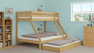 Erst-Holz Letto a Castello 3 piazze per materassi 140x200-90x200anche per Adulti in Pino 60.19-09-14
